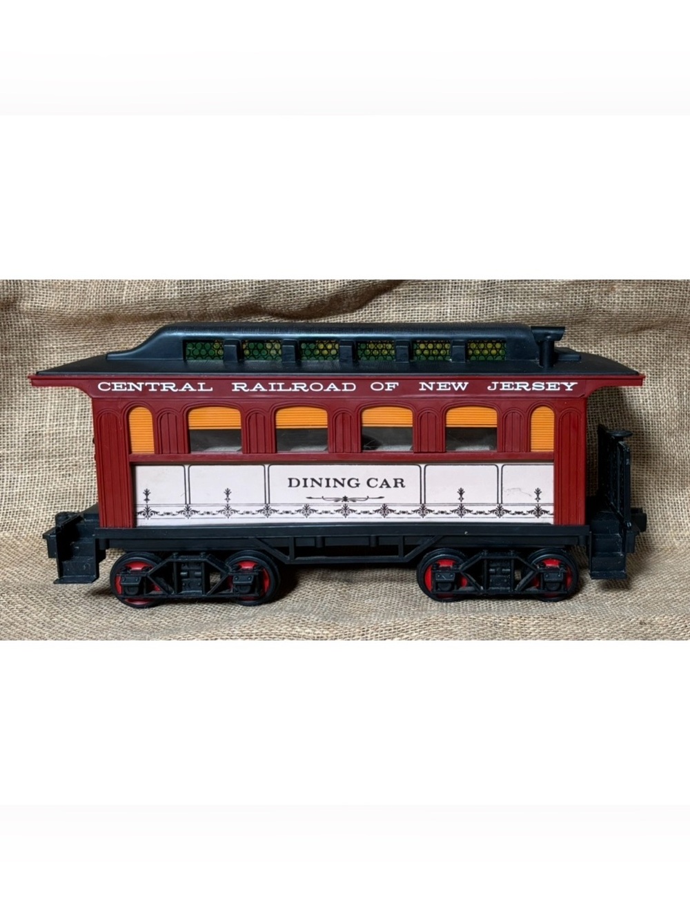 Vintage Jim Beam Central Railroad Of New Jersey Dining Car Empty Bottle FLAWED
